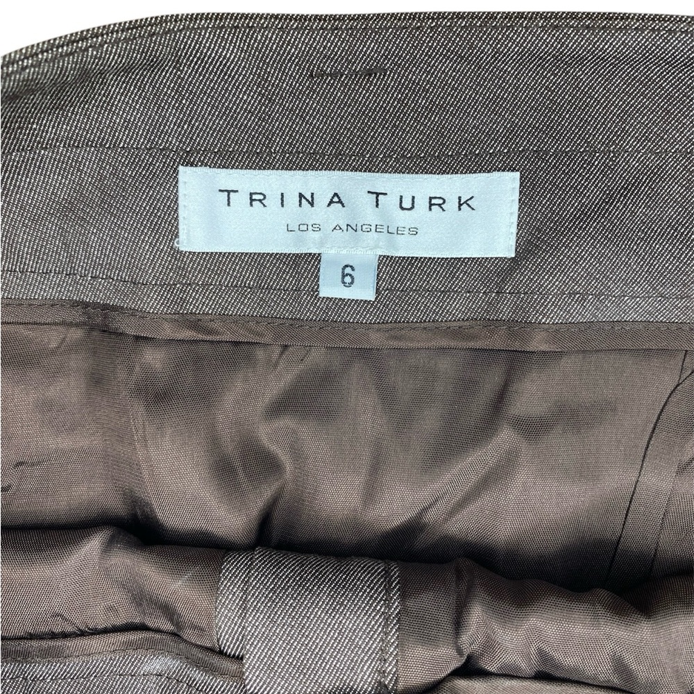 ✨VINTAGE LUX✨ Trina Turk Silk Skirt w/ Lace Trim